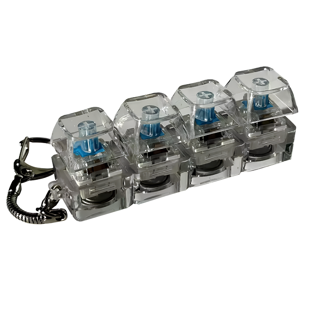 KeyGlow – Porte-Clés Fidget Mécanique | Switchs RGB Anti-Stress & Testeur de Touches